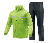 Tucano Urbano Set Antipioggia SEPIOVE Completo Impermeabile, Giacca e Pantaloni, Inserti Rifrangenti, Tasche Esterne, Sacchetto Riponibile Colore Giallo Nero (M)