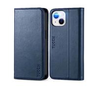 TUCCH Cover per iPhone 13 5G, Custodia a Portafoglio per iPhone 13 [Cavalletto] [Slot per Schede] Antiurto TPU a Portafoglio in Pelle PU Premium Flip Folio per iPhone 13 6,1 pollici, Blu