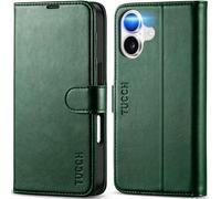 TUCCH Custodia per iPhone 17 6,3-pollici 5G 2025 [Blocco RFID] Portafoglio | Cover Libro Pelle Sintetica TPU Antiurto Slot per Schede Funzione Stand Massima Protezione Chiusura Magnetica, Verde