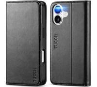 TUCCH Custodia per iPhone 17 6,3-pollici 5G 2025 [Blocco RFID] Portafoglio | Folio Cover Pelle Sintetica TPU Antiurto, Flip Caso Libro Funzione Supporto 3 Slot per Schede Protezione Integrale, Nero