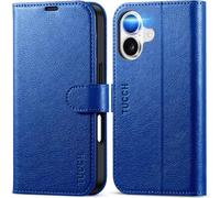 TUCCH Custodia per iPhone 17 6,3-pollici 5G 2025 [RFID Blocking] Portafoglio | Cover Pelle PU Antiurto, Funzione Supporto Slot Schede Protezione Completa Chiusura Magnetica, Blu Zaffiro Testurizzato