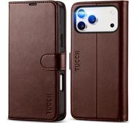 TUCCH Custodia per iPhone 17 Pro Max 6,9-pollici 5G 2025 [RFID Blocking] Portafoglio | Cover Pelle Sintetica Antiurto, Funzione Supporto Slot Schede Protezione Chiusura Magnetica, Marrone Cioccolato