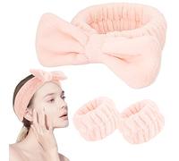 TUCEWP 3 pezzi capelli fascia per capelli per lavare il viso per donne trucco spa fascia