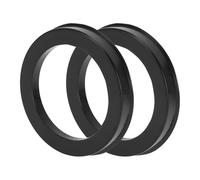 TUCKBOLD Anelli Centrici del Mozzo della Ruota dell'Auto Anelli del Mozzo del Centro delle Ruote Durevoli Ammortizzanti dell'Albero Centro Anelli Neri 2 Pz OD 78.1mm a ID 57.1mm Plastica