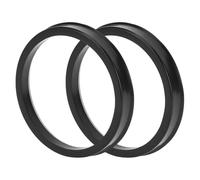 TUCKBOLD Anelli Centrici del Mozzo della Ruota dell'Auto Anelli del Mozzo del Centro delle Ruote Durevoli Ammortizzanti dell'Albero Centro Anelli Neri 2 Pz OD 76,1mm a ID 66,6mm in Plastica