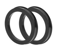 TUCKBOLD Anelli Centrici del Mozzo della Ruota dell'Auto Anelli del Mozzo del Centro delle Ruote Durevoli Ammortizzanti dell'Albero Centro Anelli Neri 2 Pz OD 87.1mm a ID 71.6mm Plastica