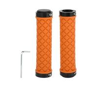 TUCKBOLD Coperture per Manopole del Manubrio della Bicicletta 128mm Lunghe Leggere | Proteggi Manopole per estremità Bicicletta Arancione 1 Set
