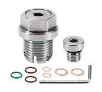 TUCKBOLD Per Auto Moto Barca Tappo di Scarico dell'Olio Anti Perdita Vite di Riparazione Filetto Tappo per carter dell'Olio in Tono Argento con Guarnizione in Rame M16.1-1.5mm