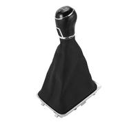 TUCKBOLD Pomello del cambio manuale a 5 velocità con copertura per Volkswagen Golf Mk7 GTI | Pomello leva del cambio anteriore in plastica nera effetto pelle 1 pz