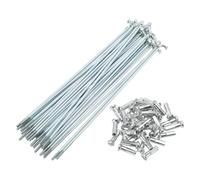 TUCKBOLD Raggi per Bicicletta Raggi Ruota Bici Argento Nipple 1 Set 14G Lunghezza 139mm Acciaio al Carbonio Zincato