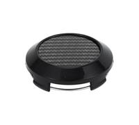 TUCKBOLD Tappo Coprimozzo Ruota Auto Coprimozzo Cerchio Coprimozzo in fibre di Carbonio 64mm 2.52" OD | Inserimento Rapido in Metallo per la Maggior Parte delle Auto Nero 1 Pezzo