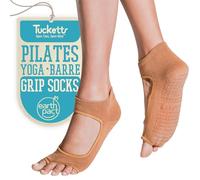 Tucketts Calzini da yoga da donna - Calzini antiscivolo senza dita dei piedi - Calzini da pilates - Calzini da pilates - Barre - Balletto, Nude 03, taglia unica