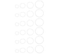 Tucnoeu 24 anelli trasparenti per naso, calibro 18, anelli per setto nasale, in plastica, per chirurgia (6/8/10/12 mm), Plastica, Nessuna pietra preziosa
