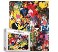 Tucocoo Banksy - Puzzle con Palloncino per Adulti, 1000 Pezzi, Graffiti Street Art, Colorato Fai Da Te, 50 x 68 cm, Regalo Decorativo per Casa e Famiglia
