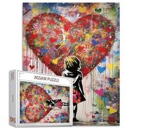 Tucocoo Banksy - Puzzle da 1000 pezzi, motivo: graffiti con scritta "Little Girl", per adulti, con graffiti, Love Pop Art, puzzle colorato fai da te per la decorazione della casa, regalo per la