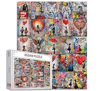 Tucocoo Graffiti Street Art Puzzle 1000 Pezzi per Adulti - Colorato Banksy Girl Collage Artwork per Impegnativi Giochi di Attività Familiari - Fai da Te per Regali