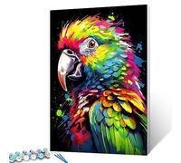 Tucocoo Kit per dipingere con i numeri, ritratto di pappagallo, con pennelli e pigmento acrilico su tela per adulti, immagine colorata di animali graffiti, decorazione da parete per la casa, regali,