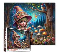 Tucocoo Puzzle arcobaleno Elfo Ragazza per Adulti 1000 Pezzi, Ragazza Carina con Cestino nella Foresta Incantata - Puzzle Fantasy Art per Relax Decorazione da Parete, Bizzarro Puzzle Delle Fate