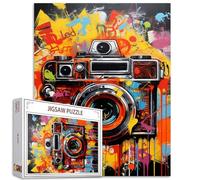 Tucocoo Puzzle con Macchina Fotografica Graffiti per Adulti - 1000 Pezzi, Pop Art di Banksy Street, 68,6 x 50,8 cm - Colorato Fai da Te per Decorazione Casa