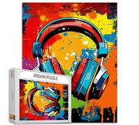 Tucocoo Puzzle da 1000 pezzi per adulti graffiti cuffie pittura puzzle musica Banksy Art 1000 pezzi puzzle per impegnativo gioco di attività familiare colorato puzzle fai da te decorazione da parete
