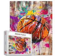 Tucocoo Puzzle da basket per adulti, 1000 pezzi, divertente palla sportiva Banksy graffiti street art puzzle colorato fai da te per la decorazione della casa, puzzle per la famiglia perfetto per