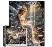 Tucocoo Puzzle magico della foresta delle fate da 1000 pezzi per adulti, fatina fantasy seduta dalla cascata, puzzle stravaganti con scene della natura incantata, giochi fai da te impegnativi regalo
