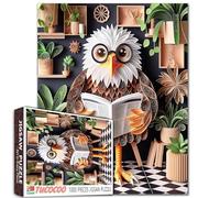 Tucocoo Puzzle per adulti che legge aquila calva in una moderna stanza delle piante, puzzle da 1000 pezzi, puzzle unico per adulti, rilassante gioco del cervello regalo per gli amanti della natura e