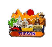 Tucson Arizona USA Magnete da frigorifero in legno 3D monumenti viaggio da collezione souvenir decorazione fatta a mano -1422