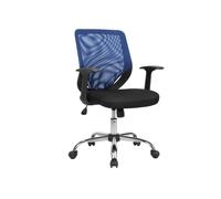 Sedia operativa con braccioli, TUCSON per casa ed ufficio Dimensioni 54x60xh90-max 98 cm ruote piroettanti colore blu blu