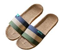 TUCY Ciabatte Uomo, Supporto per Arco, Suola Eva, Pantofole per La Casa in Lino per Estate, Pantofole Aperte per Le Donne, Slippers Skidproof Interni Sandali Domestici (Color : C, Size : EUR44-45)
