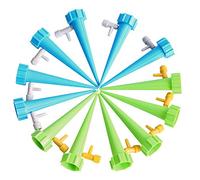 Tudaheuiy 12 Pezzi Irrigazione Goccia Automatica per Piante con Valvola Regolabile, Gocciolatore a Bottiglia per Irrigazione a Goccia, Irrigatore Automatico per Vasi per Piante, Fiori, in Vaso