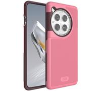 TUDIA DualShield Grip compatibile con Cover OnePlus 12 5G (2024), [MergeGrip] Doppio Strato Antiurto Sottile Grado Militare Antiscivolo Resistente Rigida Custodia Protettiva (Rosa Fumoso)