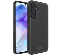 TUDIA DualShield Grip compatibile con Cover Samsung Galaxy A55 (2024), [MergeGrip] Doppio Strato Antiurto Sottile Grado Militare Antiscivolo Resistente Rigida Custodia Protettiva (Nero Opaco)