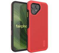 TUDIA DualShield Grip Cover Compatibile con Fairphone 6 (2025) [MergeGrip] Custodia Protettiva a Doppio Strato di Grado Militare Antiurto e Resistente (Rosso)