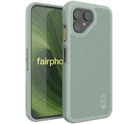 TUDIA DualShield Grip Cover Compatibile con Fairphone 6 (2025) [MergeGrip] Custodia Protettiva a Doppio Strato di Grado Militare Antiurto e Resistente (Giglio Verde)