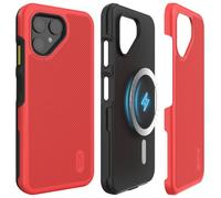 TUDIA MergeGrip Cover Compatibile con Fairphone 6 (2025) [Compatibile con Accessori MagSafe] Custodia Protettiva a Doppio Strato di Grado Militare Antiurto e Resistente (Rosso)
