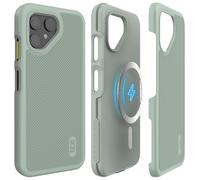 TUDIA MergeGrip Cover Compatibile con Fairphone 6 (2025) [Compatibile con Accessori MagSafe] Custodia Protettiva a Doppio Strato di Grado Militare Antiurto e Resistente (Giglio Verde)