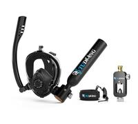 TUDIVING 0,5-l-Mini-Tauchflasche mit Tauchmaske, ermöglicht 6 Minuten Unterwasseratmung bei Einer Tauchtiefe Von 30 Fuß, Tauchausrüstung Zum Schnorcheln/Freizeittauchen (S200Plus A1)