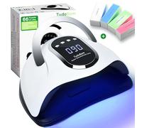 TudoBem Lampada UV Led Unghie 220 Watts Professionale, Lampada LED Unghie con 66 Lampadine, Fornetto Unghie Semipermanente, Lampada UV Automatica, Gel Mani Piedi, Timer [10/30/60/99s]