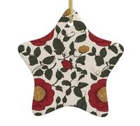 Tudor Rose Ornamenti in ceramica a forma di stella, perfetti per feste di Natale in famiglia, caminetti e tavoli per le vacanze