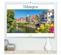 Tübingen - Schwäbische Perle am Neckar (hochwertiger Premium Wandkalender 2026 DIN A2 quer), Kunstdruck in Hochglanz: Zwischen Fluss, Fachwerk und Poesie: Der stille Charme Tübingens