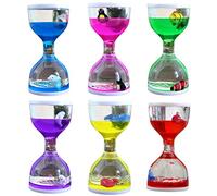 Tuelaly 1 timer a clessidra ad olio, dinamico, animali, timer per movimento liquido, con movimento sensoriale, olio, perdita di olio, cuore, bolla, clessidra, blu