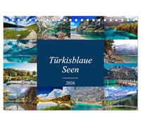 Türkisblaue Seen (Tischkalender 2026 DIN A5 quer), CALVENDO Monatskalender: Die Landschaft in Deutschland, Österreich und Italien hat einiges zu ... Wasser gibt es hier zu entdecken.