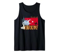 Türkiye Retro Istanbul Vintage Bandiera Turchia Souvenir Canotta