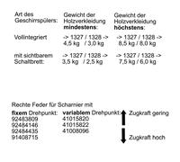 Türscharnierfeder Destra Compatibile Con Candy 41015820 per Lavastoviglie