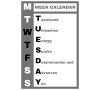 TUESDAY - Teamwork Unleashes Energy Sparks Determination and Advances You: agenda, notebook, planner, organizer, journal, diary, memories, funny gift for family, friends and coworkers