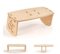 Tufetto Raja, Panca da meditazione, Sgabello in legno di Betulla, Panca per Yoga, Doppia Configurazione, Sedia da Preghiera, Portatile, inclinazione per Postura Perfetta, per Meditazione Profonda.