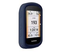 TUFF LUV Custodia completa in silicone e pellicola protettiva in vetro temperato [compatibile con Garmin 840 Edge] - Protezione definitiva per il tuo dispositivo GPS (blu navy)