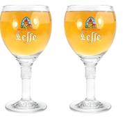 TUFF LUV Leffe - Set di 2 bicchieri da birra belga da mezza pinta a bordo nucleato, 2 pezzi, M104, 2XM104_SMALL
