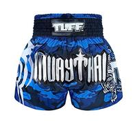 TUFF Muay Thai - Pantaloncini da boxe "Blue Military Camouflage, Blu Militare Camouflage, L
